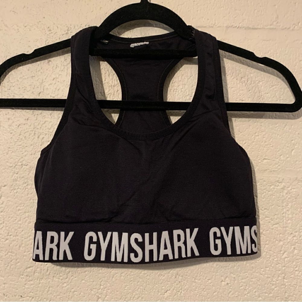 Gym-shark Black Padded sports Bra Small